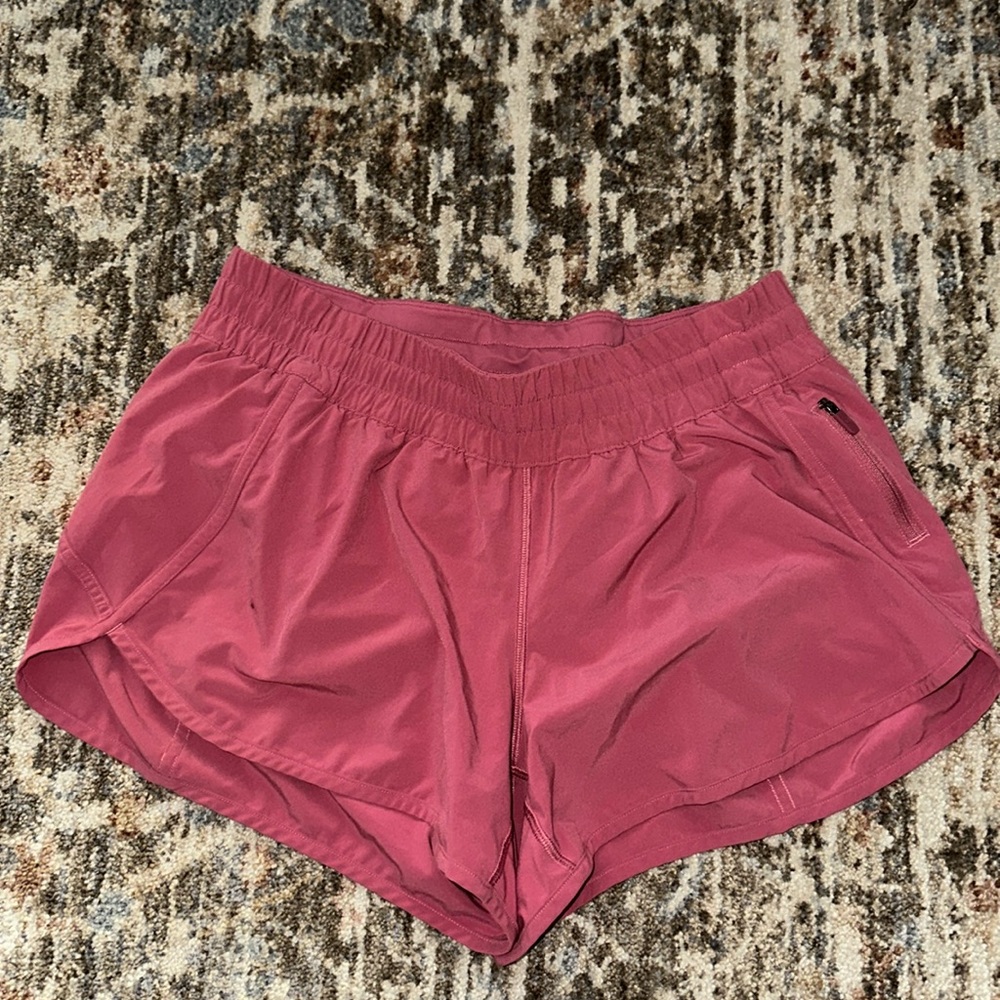 Lululemon Pink High Rise Track That Lined short